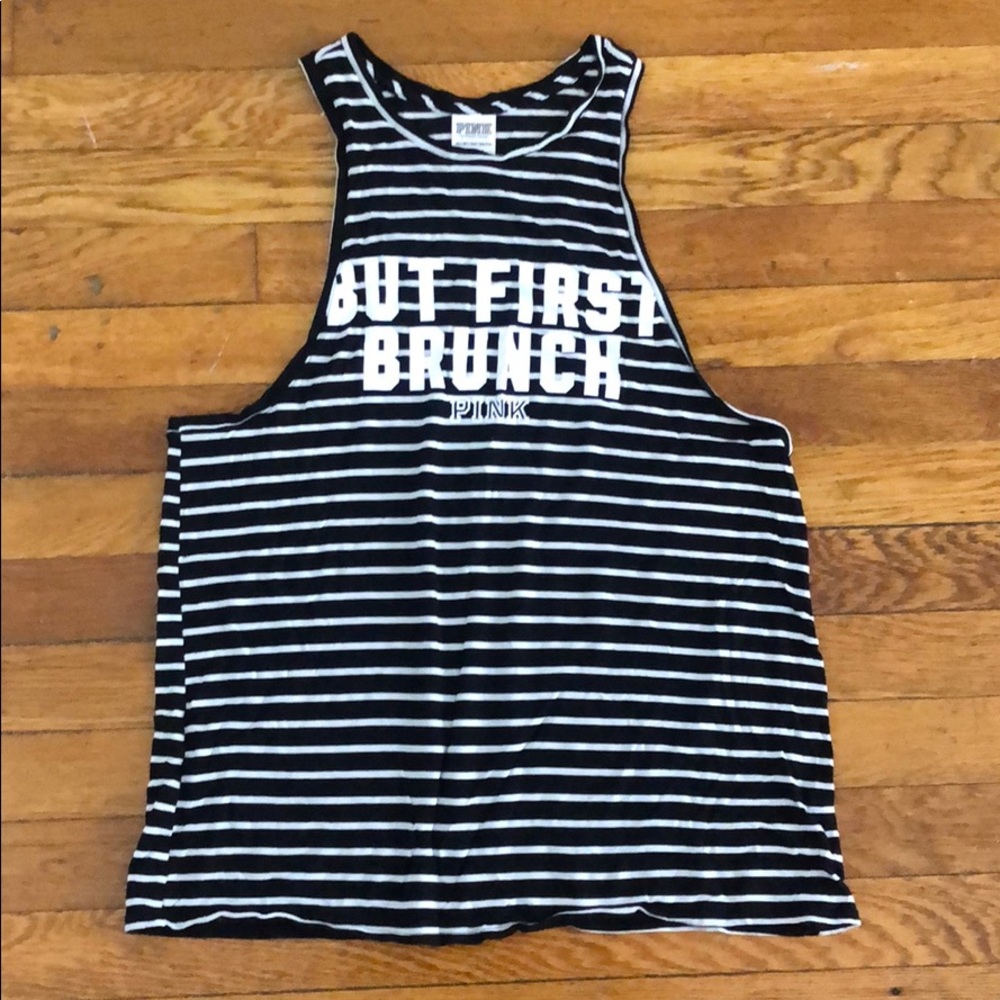 PINK sleep brunch muscle tee